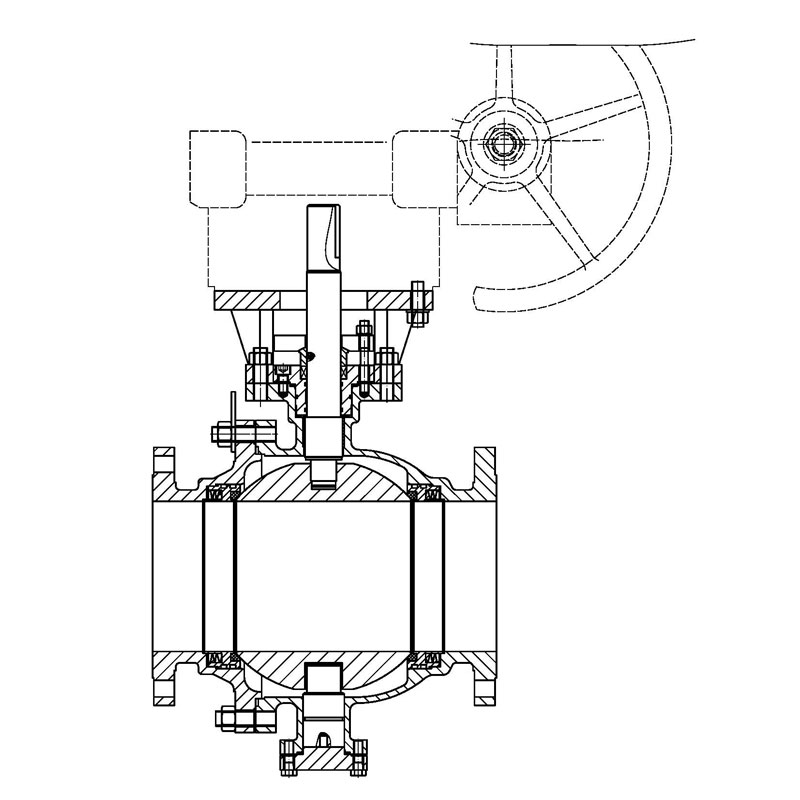 Шаровой клапан с цапфовым креплением (рис. 2)